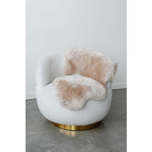 Nude Icelandic Sheepskin | Throws + Blankets | Black Sheep (White Light)