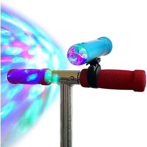 Board Blazers Disco Scooter Lights for Night Riding, Kid Stocking Stuffers, Scooter Accessories for Kids, Kid Bike Light Christmas Gift, 3 AAA Batteries Required