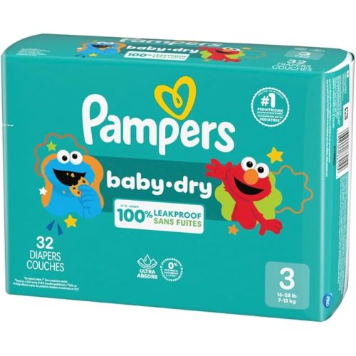 Pampers Diapers - Baby Dry - Size 1, 44 Count, Absorbent Disposable Infant Diaper (Packaging May Vary)