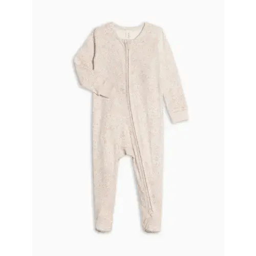 Colored Organics Peyton Zipper Sleeper (0-3M) - Belmont Floral / Shell + Powder