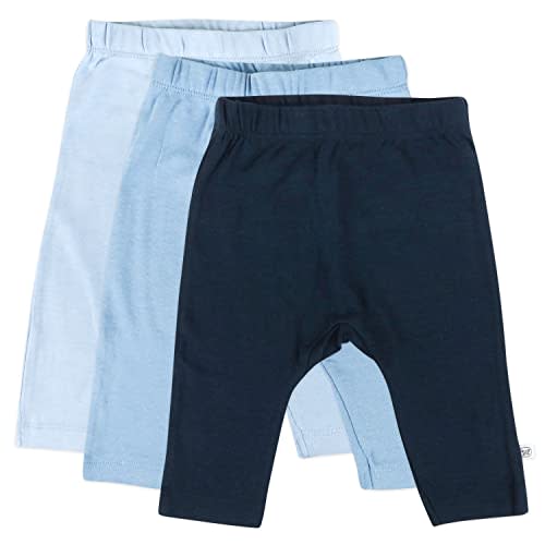 HonestBaby Unisex-Baby Multipack Harem Pants Roomy Fit Pull on Bottoms 100% Organic Cotton for Baby Boys, Girls