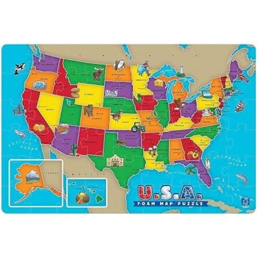Educational Insights U.S.A. Foam Map Puzzle