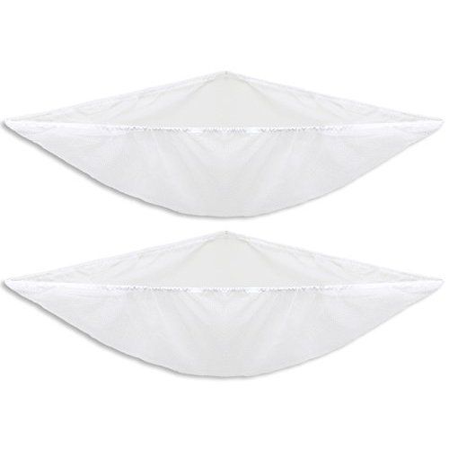 Simple Houseware 2 Pack Stuffed Animal Toy Hammock Net, Corner Wall Storage for Kids Room, White