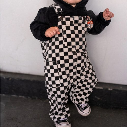 Little Trouble Checkered Overalls | Little Trouble