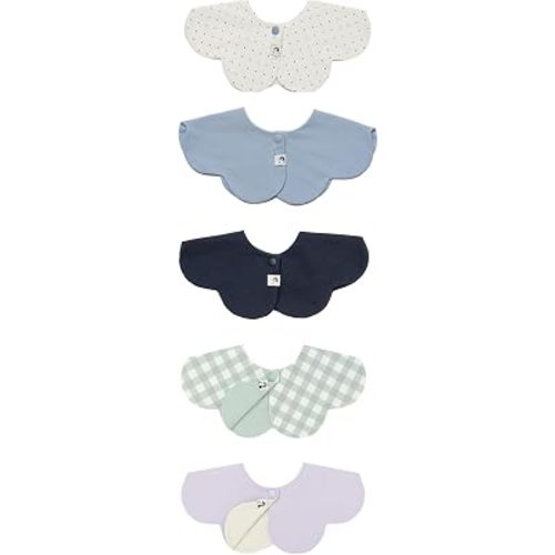 Konny Baby Bib 3/5/7-Pack Set, 360 ° Rotate, Soft and Absorbent Drooling for Toddler Boys Girls Baby Essentials