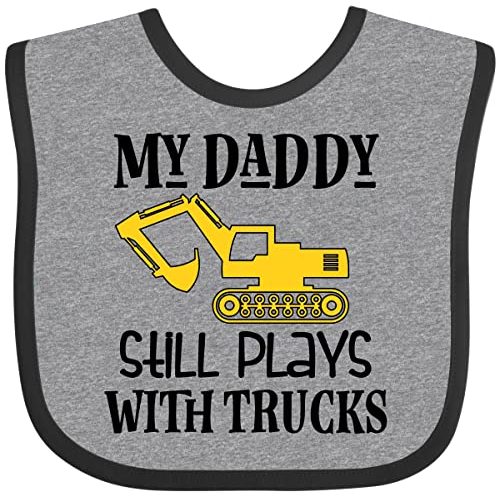 inktastic Construction Daddy Still Plays with Trucks Baby Bib