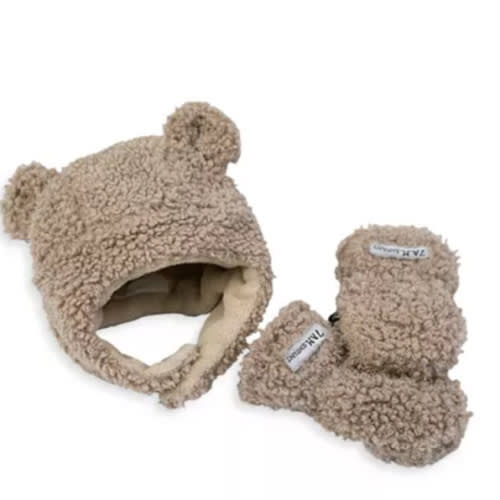 Unisex Le Cub Teddy Mitten & Hat Set - Baby