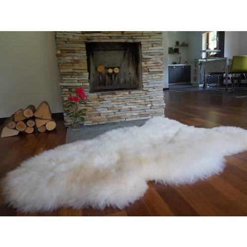 Original, Natural BIG White Genuine Natural Sheepskin Rug Exclusive rug