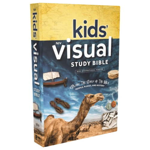 Niv, Kids' Visual Study Bible, Hardcover, Blue, Full Color Interior: Explore the Story of the Bible---People, Places, an, (Hardcover)