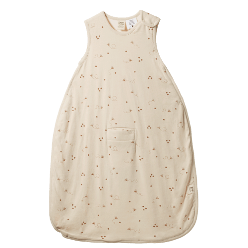 Organic Cotton & Merino Sleeping Bag (Bumble Bee Print)