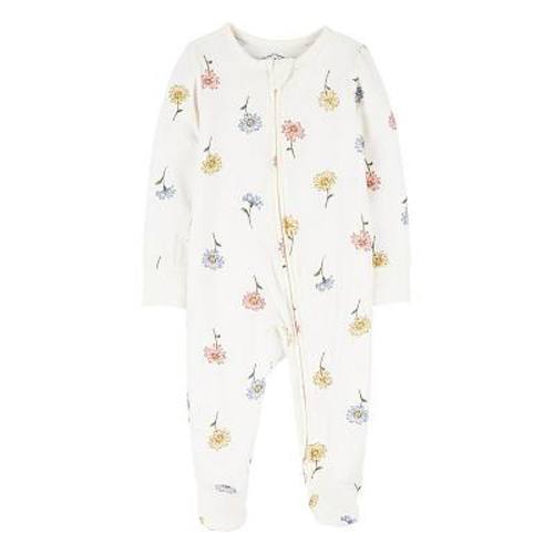 Baby Girl Carter's Floral Zip-Up PurelySoft Sleep & Play