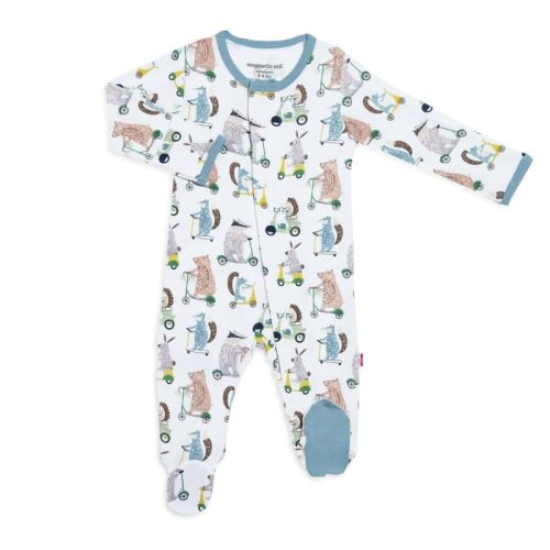 Magnetic Me Boys Modal Magnetic Baby Footie Pajamas | Silky Soft Modal Fabric | Baby Sleepers Available in Sizes PRE - 24M