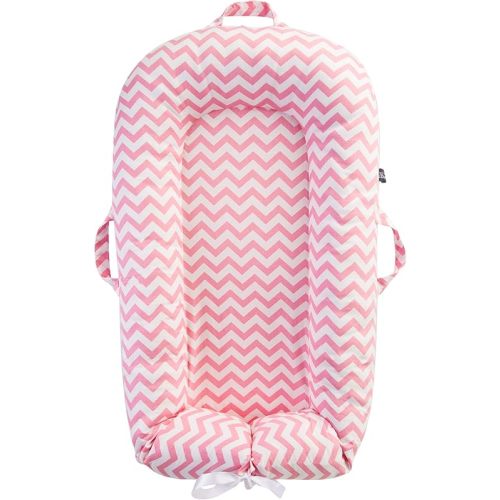 IBraFashion Newborn Lounger Cover - Dock a tot Covers Only 100% Cotton Co Sleeping Nest Sleep Pod Extra Replacement Cover Girls (Fits Dockatot Deluxe+) (Pink Chevron)