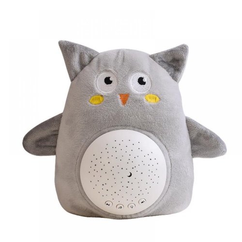 Baby Soother Cry Activated Sensor Toys Owl White Noise Sound Machine, Toddler Sleep Aid Night Light, Unique Baby Girl Gifts & Baby Boy Gifts, Woodland Baby Shower,Portable New Baby Gift Gender Neutral
