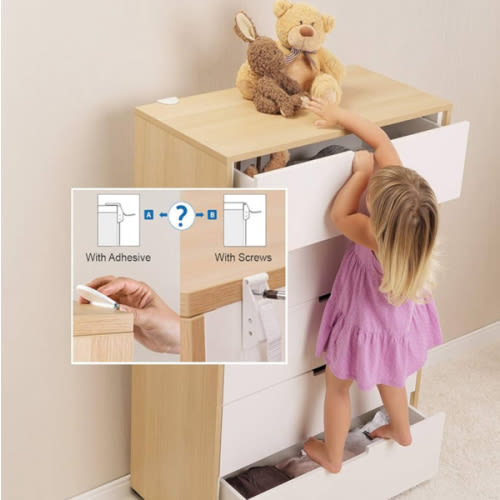 Qdos Safety Zero-Screw Furniture Anti-Tip Kit