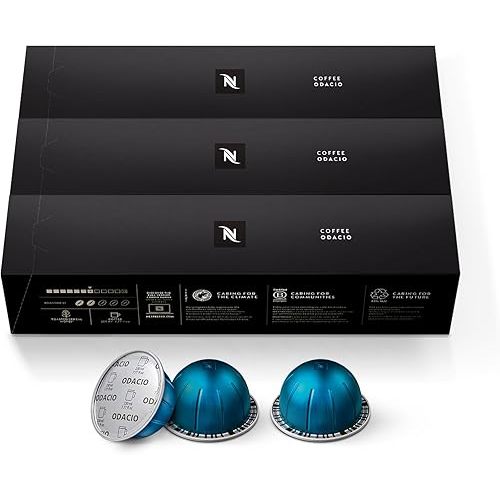 Nespresso Capsules Vertuo, Odacio, Medium Roast Coffee, 30-Count Coffee Pods, Brews 7.8oz.