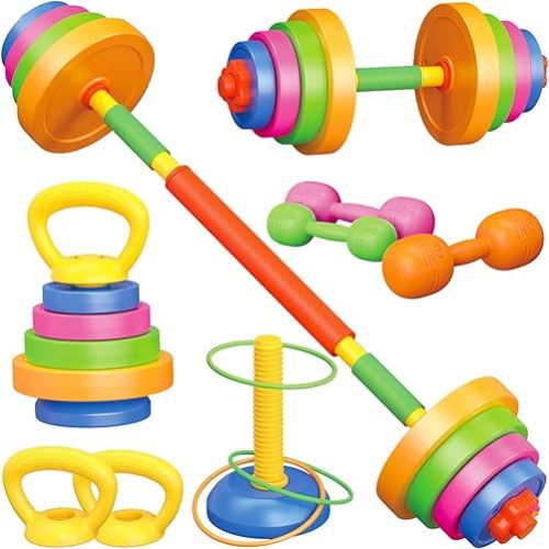 6-in-1 Kids Weight Set, Kids Workout Equipment, Kid exercise equipment Toys