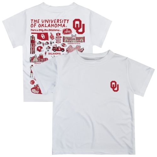 Youth Vive La Fete  White Oklahoma Sooners Impressions Artwork T-Shirt