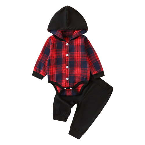 Curenmufel Baby Boy Clothes Baby Boy Clothes Toddler Boy Outfits 4PCS Gentleman Dress Romper/Vest/Pants/Bow Tie Cotton Suit Sets 0 3 6 9 12 18 24 Months (Red,0-3 Months)