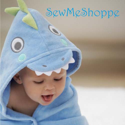 Sea Monster / Dragon Hooded Towel /Bath Wrap / Infant and Toddler / Perfect baby gift.