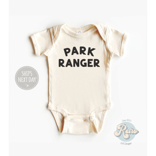 Park Ranger Bodysuit - Vintage Baby Onesie® - Camping Baby Gift - Retro Boys Bodysuit