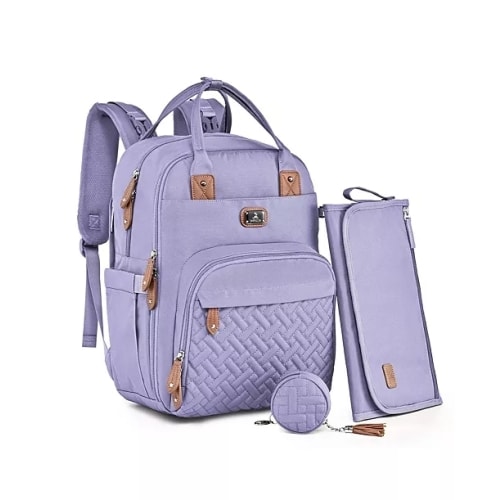 Diaper Bag Backpack with Portable Changing Pad, Pacifier Case and Stroller Straps