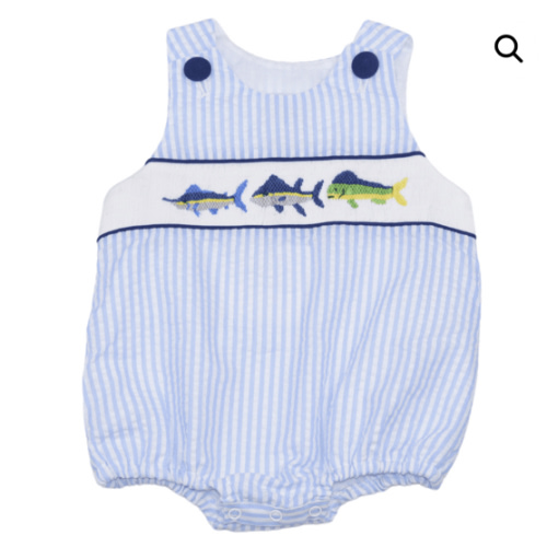 Hand Smocked Sport Fish Bubble