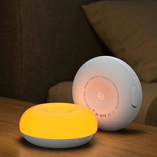 Baby Night Light, 0 Blue Light Nursery Night Egg Light for Breastfeeding, 1800K Amber BPA-Free Silicone Lamp with Child Lock, Dimmable Touch & Flip Control, Rechargeable Bedside Light for Kids Toddler