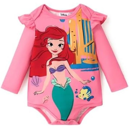 Disney Stitch Princess Ariel Belle Mickey and Friends Baby Girls Clothes Snap Bodysuit for Newborn to Infant
