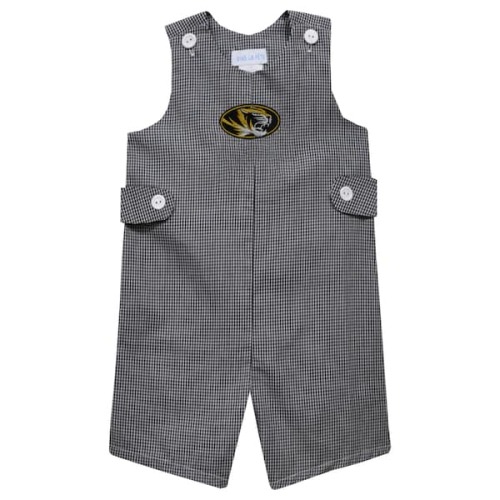 Infant Vive La Fete Black Missouri Tigers Gingham Jon Jon Romper