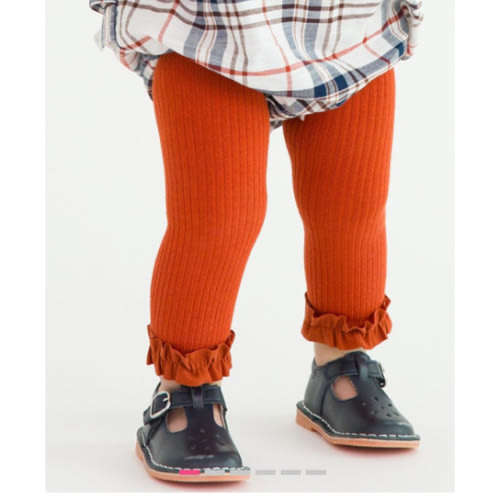 Rib Knit Footless Ruffled Tights | RuffleButts & RuggedButts