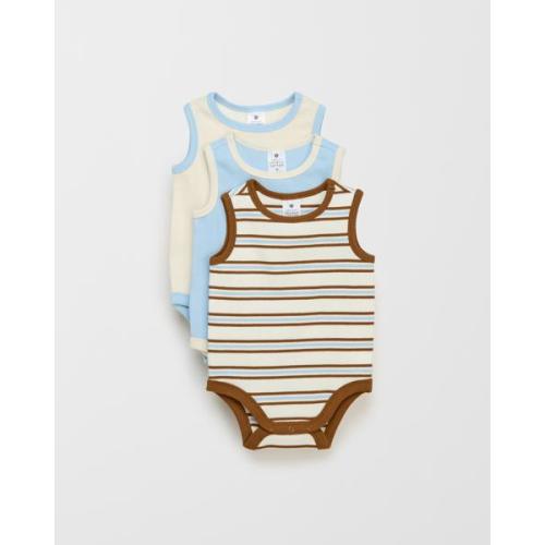 Organic Cotton Baby Rib Bodysuit 3 Pack