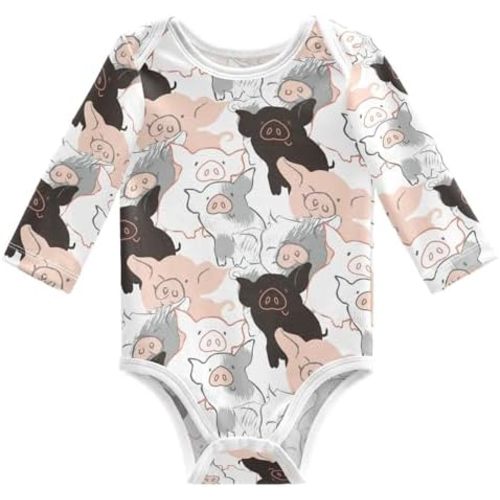 vvfelixl Baby Bodysuits Bee Long Sleeve Cotton Baby Clothes for Boys Girls 3M