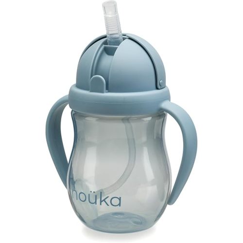 nouka Weighted Straw Cup with Click Top Lid | Leak Proof and Easy Grip | Wave