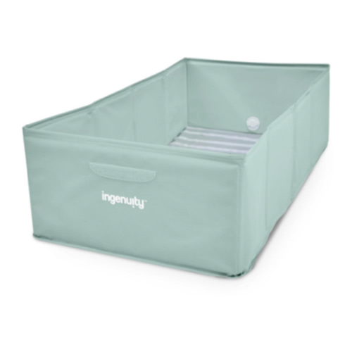 Ingenuity Tuckaway Toddler Folding Tub, Converts Shower to Tub, Folds to Store, Easy to Clean, No Assembly Required, Portable Baby Bathtub for Travel, 12M-5Y