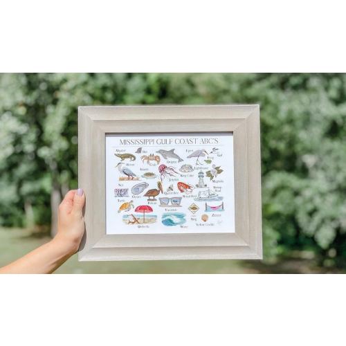 Mississippi Gulf Coast ABCs, Mississippi Gulf Coast ABCs Print, Mississippi Gulf Coast ABCs Poster