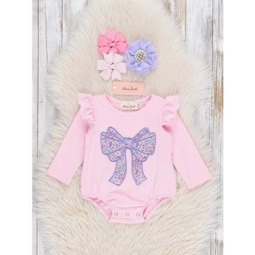 Delicate Flower Bow Ruffle Bubble