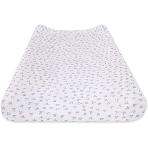 Burt's Bees Baby - Changing Pad Cover, 100% Organic Jersey Cotton Changing Pad Liner for Standard 16 x 32 Inch Changing Mats