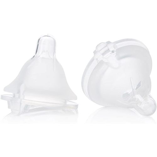 Evenflo Feeding Balance Plus Wide Neck Nipples for The Balance Plus Wide Neck Baby Bottles - Helps Reduce Colic - Fast Flow/X-Cut, 8 Months and Up (Pack of 2)