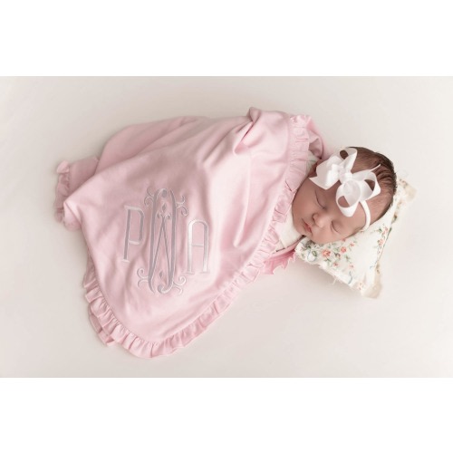 Baby blanket, personalized baby blanket, monogrammed baby shower gift, stroller blanket, pima cotton