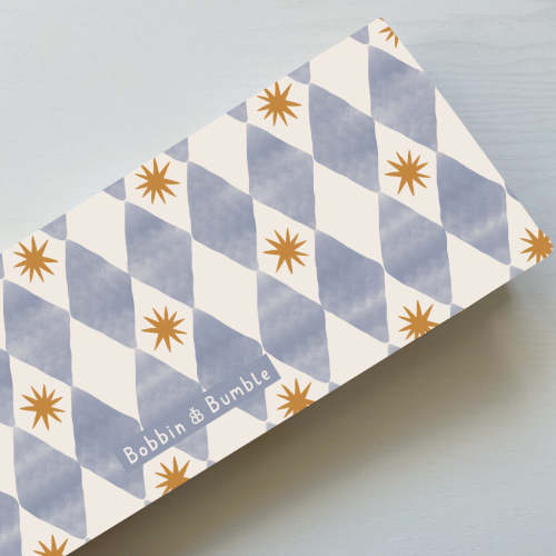 Travel Changing Mat - Blue Harlequin
