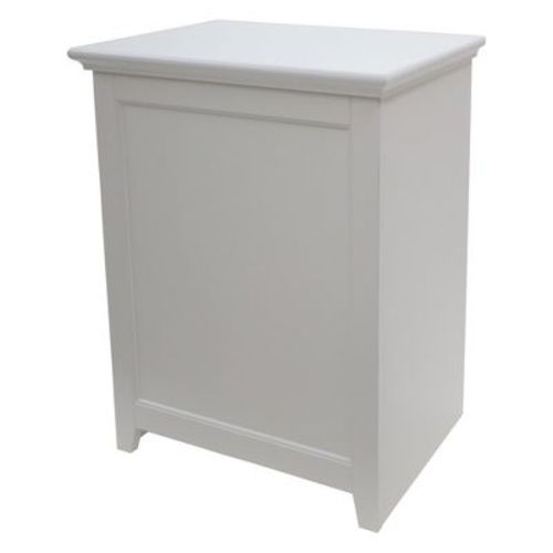 Redmon 11.25 X 18 X 23.25 Inch Wooden Contemporary Country Collection Shaker Style Hamper With Easy Assembly Instructions, Semi Gloss White Finish