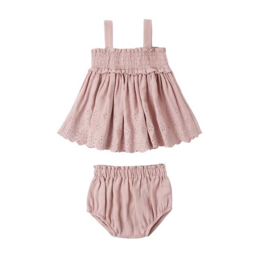 Mae Smocked Top + Bloomer Set