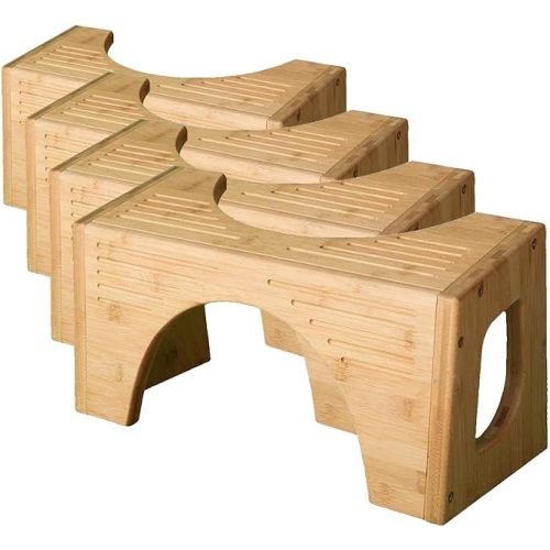 Squatty Potty Bamboo Flip Bathroom Toilet Stool - 7 and 9 inch Adjustable