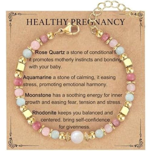 Healthy Pregnancy Bracelet for Mother New Mom, Pregnancy Gifts for Expecting Mom