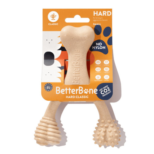 BetterBone Hard Dog Chew Bone in Small - Organic Bunny