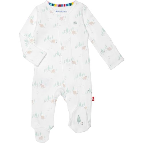 Magnetic Me 100% Organic Cotton Magnetic Baby Footie Pajamas | Super Soft Cotton Fabric | Available in PRE - 24M