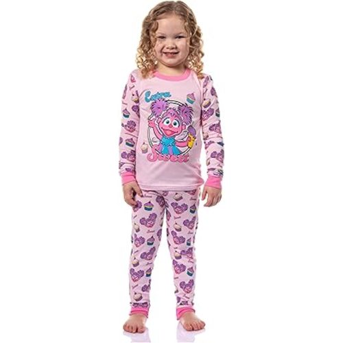 Sesame Street Toddler Girls' Abby Cadabby Extra Sweet 2 Piece Long Sleeve Pajama Set