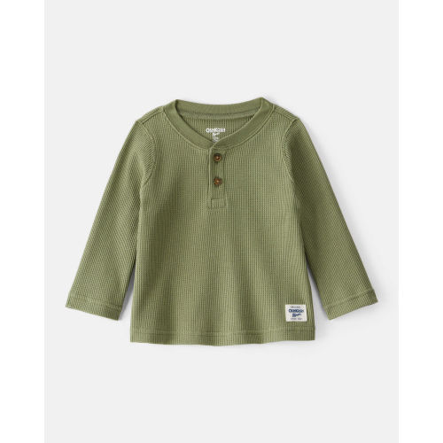 Baby Boy Long-Sleeve Henley T-Shirt - Green - OshKosh B'gosh | Carter's