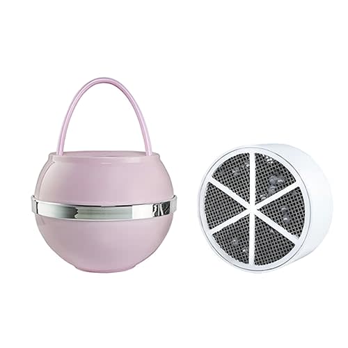 Crystal Quest Bath Ball Water Filter & Replacement Cartridge Bundle – Reduces Contaminants for Softer, Smoother Skin – Easy Installation – Bundle & Save (Pink)
